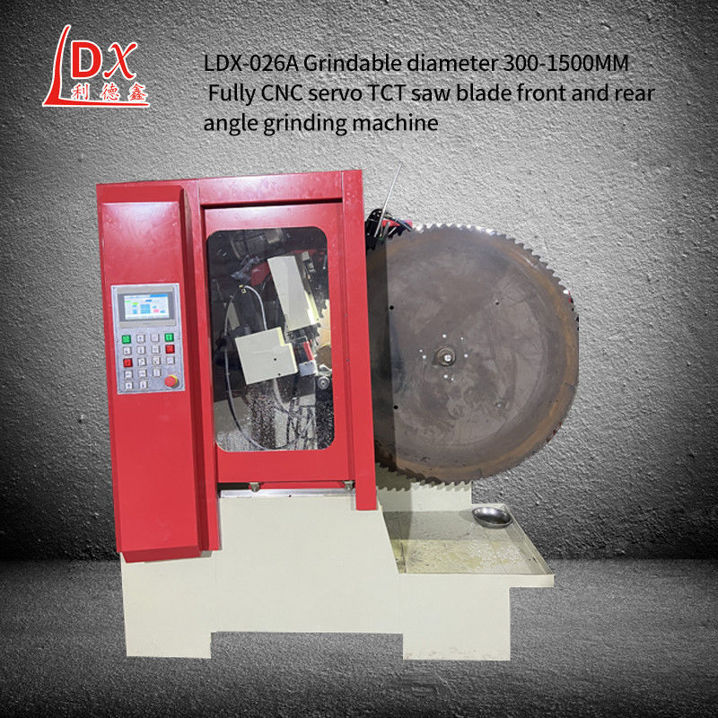 LDX-026A Servo Feed بزرگ TCT Saw Blade ماشین خرد کردن زاویه جلو و عقب